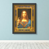 Salvator Mundi 1500 Leonardo da Vinci Leinwanddruck (Insitu (Holzboden))