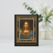 Salvator Mundi 1500 Leonardo da Vinci Postkarte (Stehend Vorderseite)