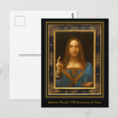 Salvator Mundi 1500 Leonardo da Vinci Postkarte (Vorne/Hinten)