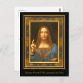 Salvator Mundi 1500 Leonardo da Vinci Postkarte (Vorne/Hinten)