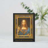Salvator Mundi 1500 Leonardo da Vinci Postkarte (Stehend Vorderseite)