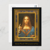 Salvator Mundi 1500 Leonardo da Vinci Postkarte (Vorne/Hinten)