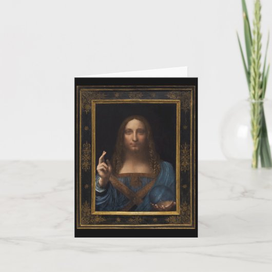 Salvator Mundi by Leonardo da Vinci circa 1500 Karte (Vorderseite)