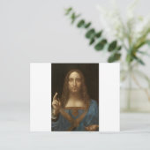 Salvator Mundi by Leonardo da Vinci Postkarte (Stehend Vorderseite)