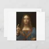 Salvator Mundi by Leonardo da Vinci Postkarte (Vorne/Hinten)
