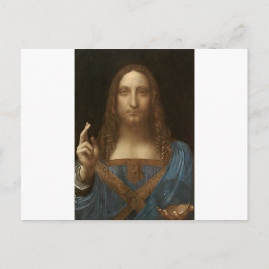 Salvator Mundi by Leonardo da Vinci Postkarte (Vorderseite)