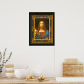 Salvator Mundi c 1500 Leonardo da Vinci Kunst Poster (Küche)
