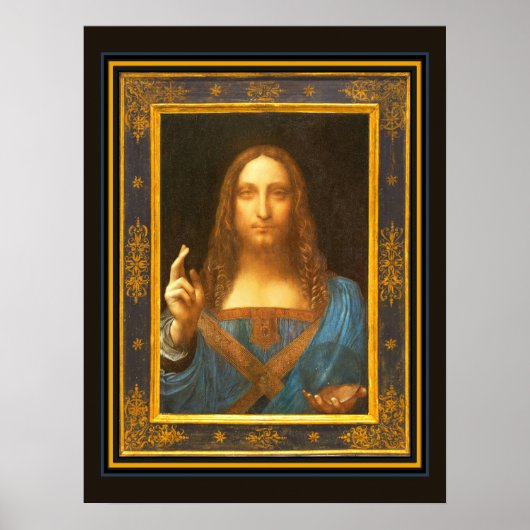 Salvator Mundi c 1500 Leonardo da Vinci Kunst Poster (Vorne)
