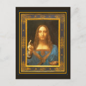 Salvator Mundi c 1500 Leonardo da Vinci Kunst Postkarte (Vorderseite)