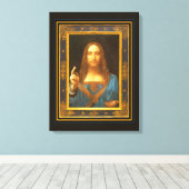 Salvator Mundi c 1500 Leonardo da Vinci Leinwanddruck (Insitu (Holzboden))