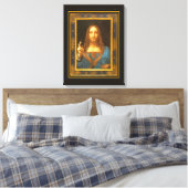 Salvator Mundi c 1500 Leonardo da Vinci Leinwanddruck (Insitu (Schlafzimmer))