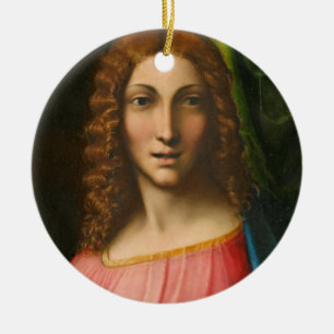Salvator Mundi, C. 1515 (Öl auf Platte) Keramik Ornament