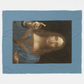 Salvator Mundi durch Leonardo da Vinci circa 1500 Fleecedecke (Vorderseite (Horizontal))