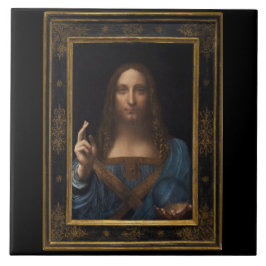 Salvator Mundi durch Leonardo da Vinci circa 1500 Fliese