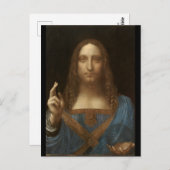 Salvator Mundi durch Leonardo da Vinci circa 1500 Postkarte (Vorne/Hinten)