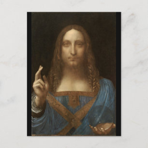 Salvator Mundi durch Leonardo da Vinci circa 1500 Postkarte