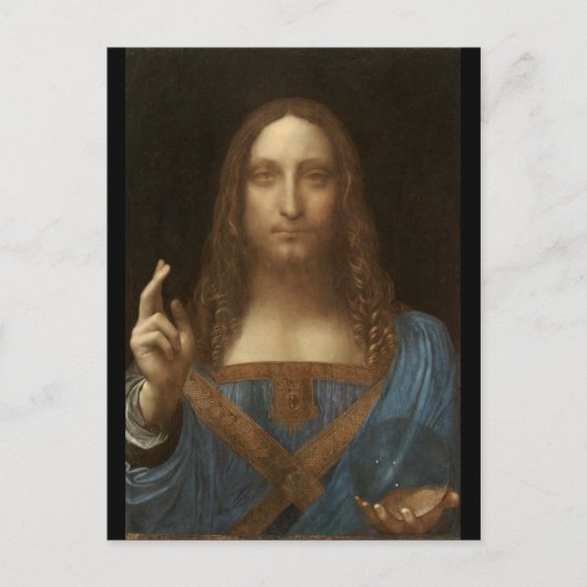 Salvator Mundi durch Leonardo da Vinci circa 1500 Postkarte (Vorderseite)