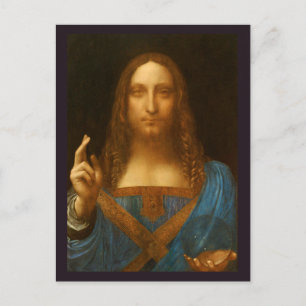 SALVATOR MUNDI FINE ART DRUCKEN POSTKARTE