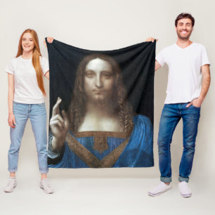 Salvator Mundi, Jesus Christus, Leonardo da Vinci Fleecedecke