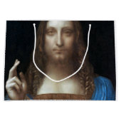 Salvator Mundi, Jesus Christus, Leonardo da Vinci Große Geschenktüte (Vorderseite)