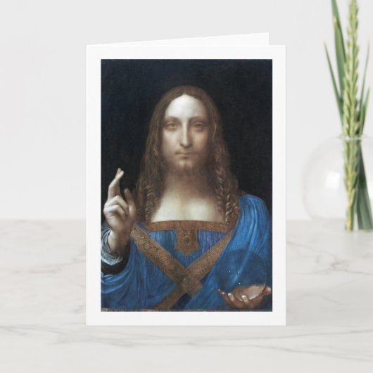 Salvator Mundi, Jesus Christus, Leonardo da Vinci Karte (Vorderseite)