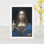 Salvator Mundi, Jesus Christus, Leonardo da Vinci Karte (Gelbe Blume)