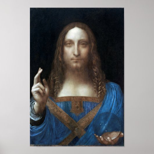 Salvator Mundi, Jesus Christus, Leonardo da Vinci Poster (Vorne)