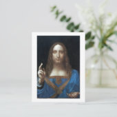 Salvator Mundi, Jesus Christus, Leonardo da Vinci Postkarte (Stehend Vorderseite)