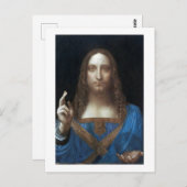 Salvator Mundi, Jesus Christus, Leonardo da Vinci Postkarte (Vorne/Hinten)
