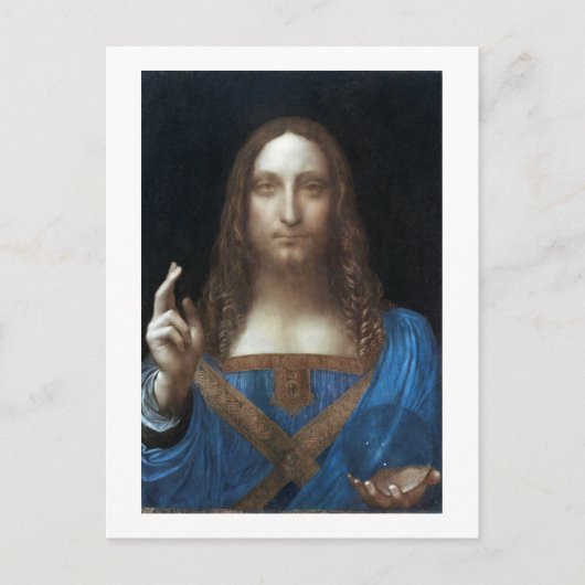 Salvator Mundi, Jesus Christus, Leonardo da Vinci Postkarte (Vorderseite)