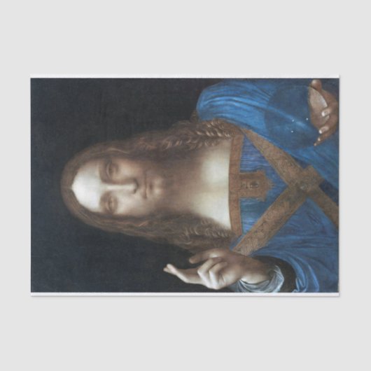 Salvator Mundi, Jesus Christus, Leonardo da Vinci Seidenpapier (Vorderseite)