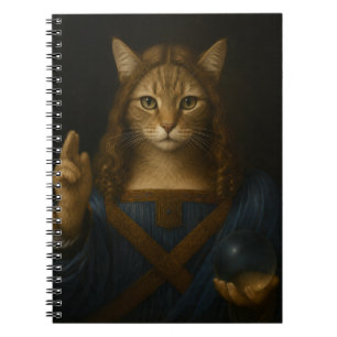 Salvator Mundi Katze Renaissance Parodie Kunst Notizblock