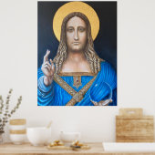 Salvator Mundi Poster (Küche)