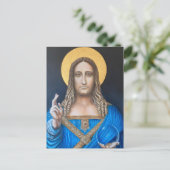 Salvator Mundi Postkarte (Stehend Vorderseite)