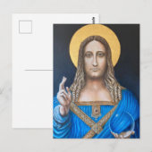 Salvator Mundi Postkarte (Vorne/Hinten)