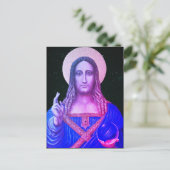 Salvator Mundi Postkarte (Stehend Vorderseite)
