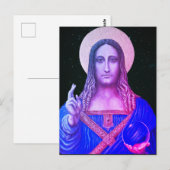 Salvator Mundi Postkarte (Vorne/Hinten)
