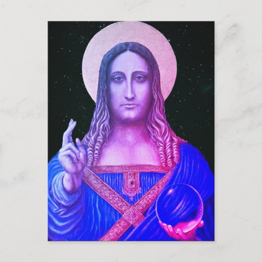 Salvator Mundi Postkarte (Vorderseite)