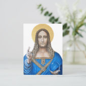 Salvator Mundi Postkarte (Stehend Vorderseite)