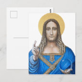 Salvator Mundi Postkarte (Vorne/Hinten)