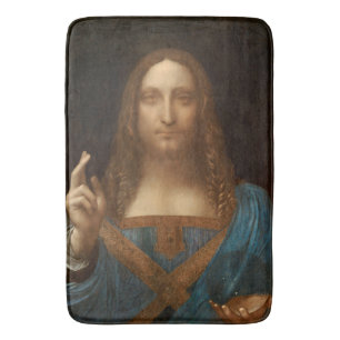 Salvator Mundi (Retter der Welt) (da Vinci) Badematte