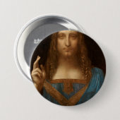 Salvator Mundi (Retter der Welt) (da Vinci) Button (Vorne & Hinten)