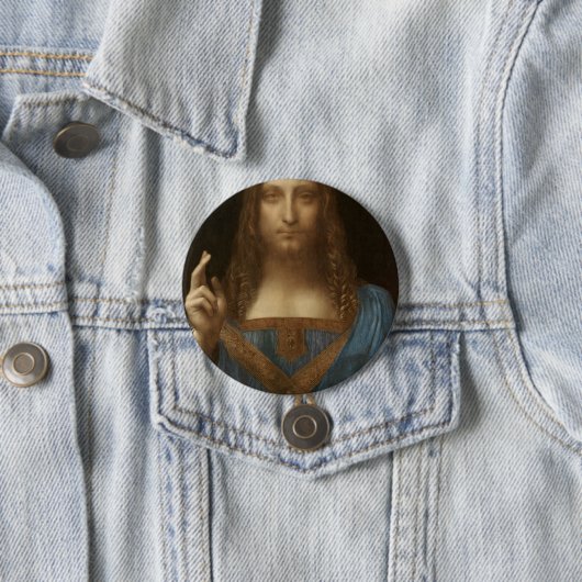 Salvator Mundi (Retter der Welt) (da Vinci) Button (Beispiel)