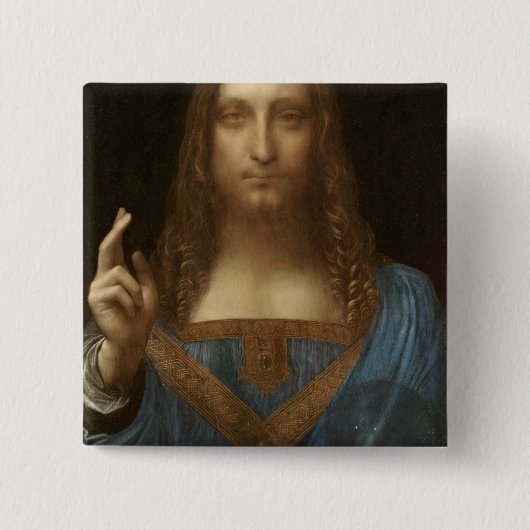Salvator Mundi (Retter der Welt) (da Vinci) Button (Vorderseite)