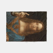 Salvator Mundi (Retter der Welt) (da Vinci) Fleecedecke (Vorderseite (Horizontal))