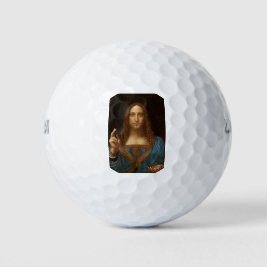 Salvator Mundi (Retter der Welt) (da Vinci) Golfball (Vorderseite)