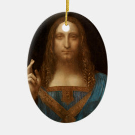 Salvator Mundi (Retter der Welt) (da Vinci) Keramik Ornament