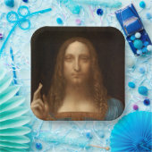Salvator Mundi (Retter der Welt) (da Vinci) Pappteller (Party)