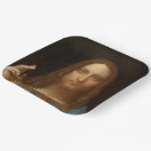 Salvator Mundi (Retter der Welt) (da Vinci) Pappteller (Gewinkelt)