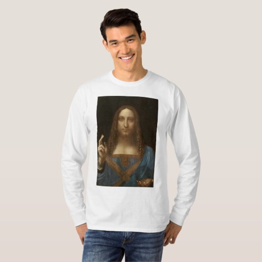 Salvator Mundi (Retter der Welt) (da Vinci) T-Shirt (Vorne ganz)